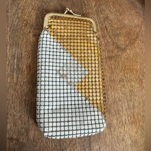 Vintage Metallic Mesh Cigarette Case Eighties Y & S Original Gold Silver White